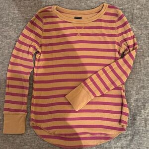 NWOT GAP Waffle Knit Striped Long Sleeve Crew Neck